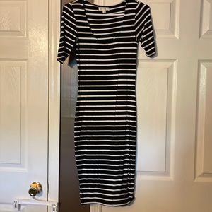 Vertical stripe dress